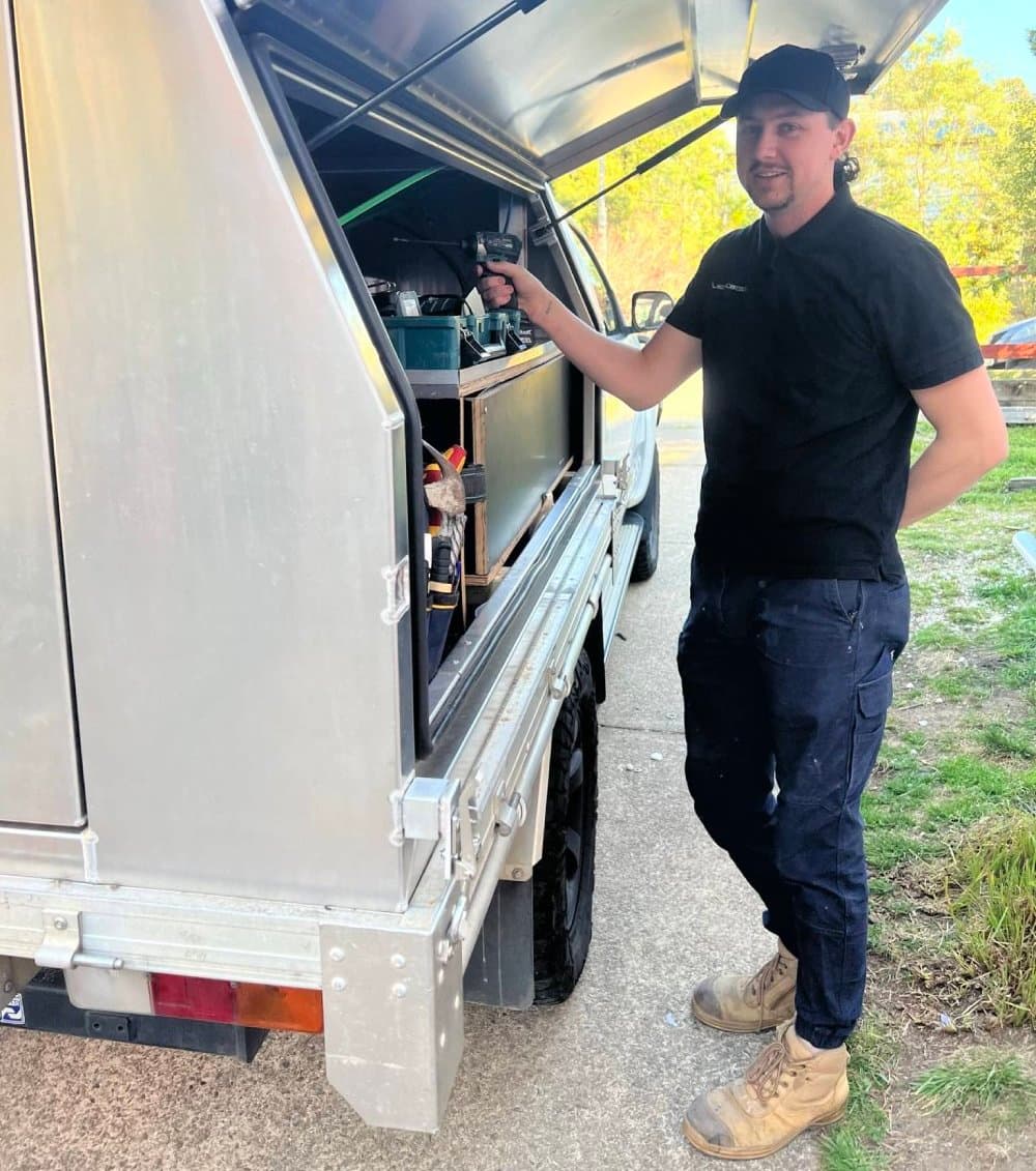 Jeremy from JT Electrical NSW with his work ute